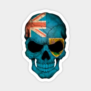 Turks and Caicos Flag Skull Magnet