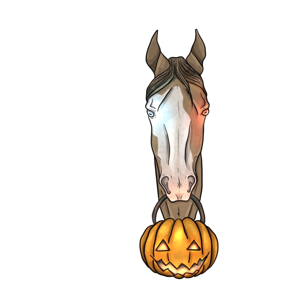 Halloween Horse - Spooky Glowing Pumpkin by themarementality