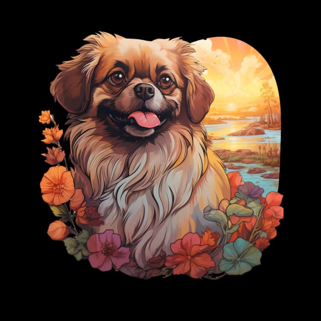 Pekingese Dog Flower by Paul Walls