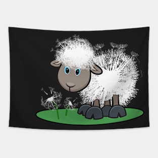 cute sheep on the meadow Tapestry