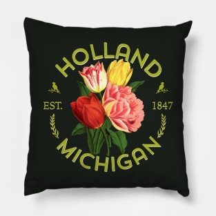 Holland Michigan Gardeners Tulip Flower Floral Pillow