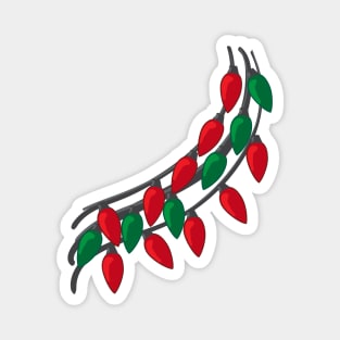 Triple String of Red and Green Holiday Lights Magnet