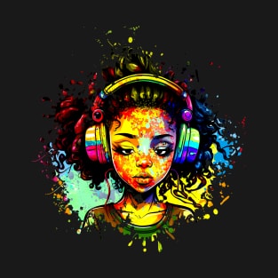 hip Hop girl watercolor T-Shirt