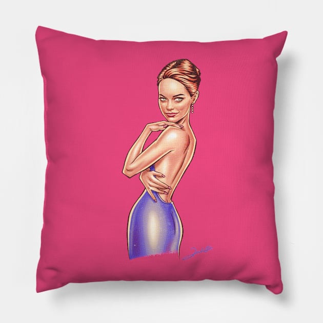 Emma Stone Pillow by renatodsc