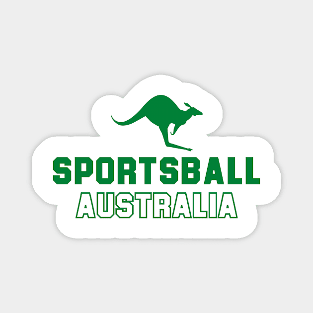 SPORTSBALL AUSTRALIA Varsity Green Magnet by Simontology