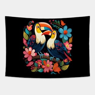 Toucan Couple Valentine Tapestry