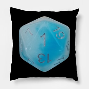 Blue Dice Nat 1 Pillow