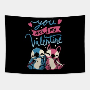 You Are My Valentine - Cute Alien Cartoon Gift Tapestry