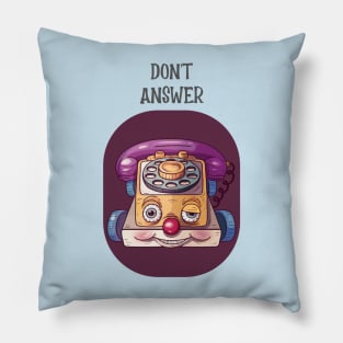 Creepy Vintage "Don't Answer" Chatter Telephone Toy Pillow