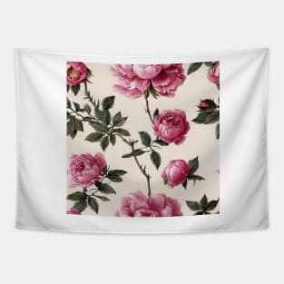 Vintage Floral Romantic Peony Flower Design Tapestry