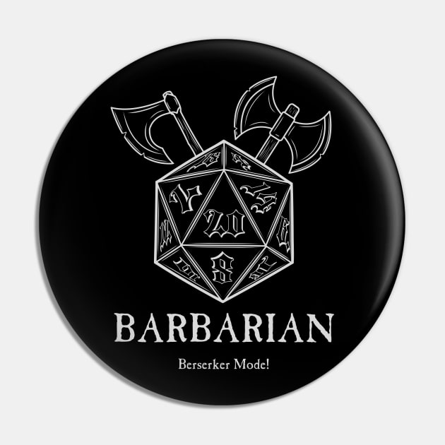 Barbarian Berserker Mode Pin by SimonBreeze