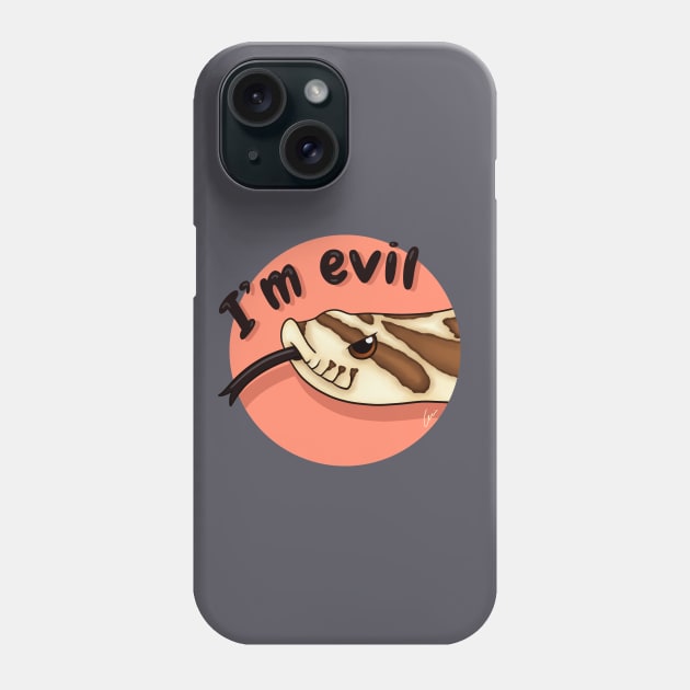 Cute Normal Western Hognose Snake, "I'm evil" Phone Case by anacecilia