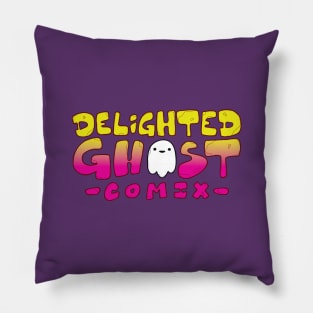 Delighted Ghost Comix Logo Pillow