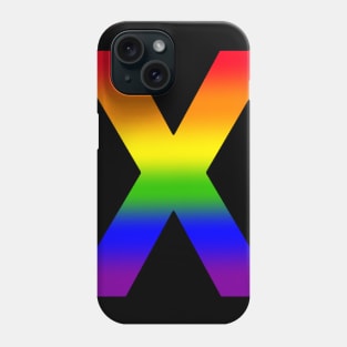 Rainbow Letter X Phone Case