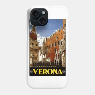 Verona, Italy - Vintage Travel Poster Design Phone Case