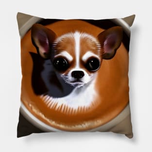 Puppuccino Chihuahua Pillow