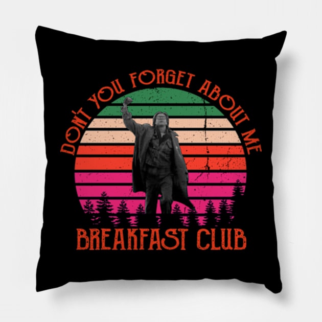 Don't You Forget About Me John Bender Vintage Pillow by Ahana Hilenz