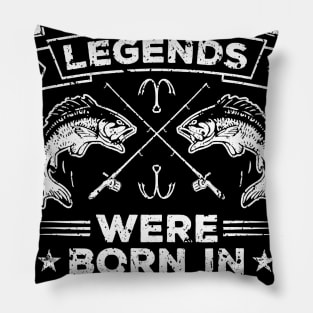 Fishing Legends Born 1975 Gift 45 Year Old Men 45th Birthday T-Shirt Pillow
