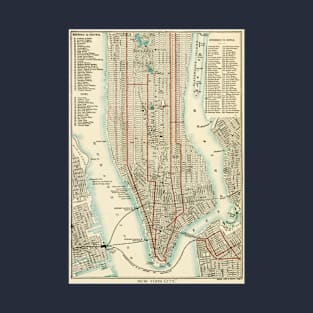 Antique New York City Map T-Shirt