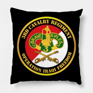 3rd Cavalry Regiment DUI - Red White - Operation Iraqi Freedom Pillow