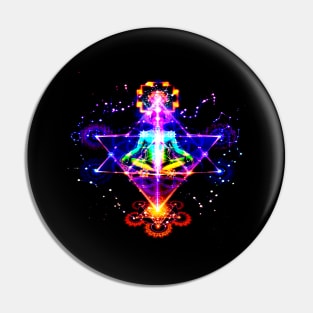 Neon Merkabah Pin