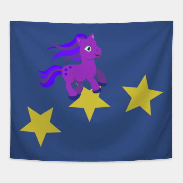 pink pony with stars, horses, girl