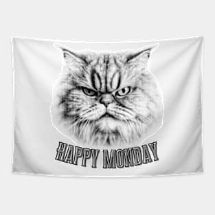 Happy Monday Cat Tapestry