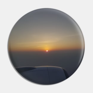 Beautiful Calm Serene Orange Red Sunset At 35000feet Pin