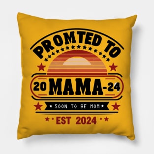 Promoted To Mama Est 2024 - pregnancy announcement New Mommy Pillow