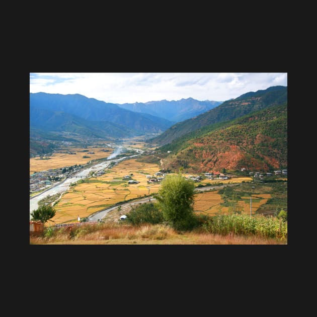 The Paro Valley, Bhutan, Eastern Himalayas by Carole-Anne