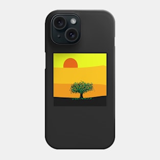 Árbol en la puesta de sol Phone Case