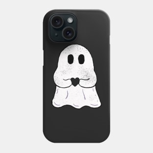 Valentine’s Day ghost black heart cute sticker cute design Phone Case