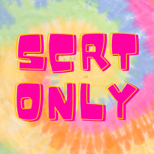 scrt only 70's logo by scrtonly.cloth