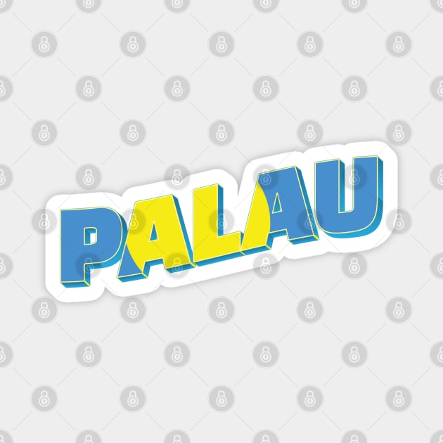 Palau Vintage style retro souvenir Magnet by DesignerPropo