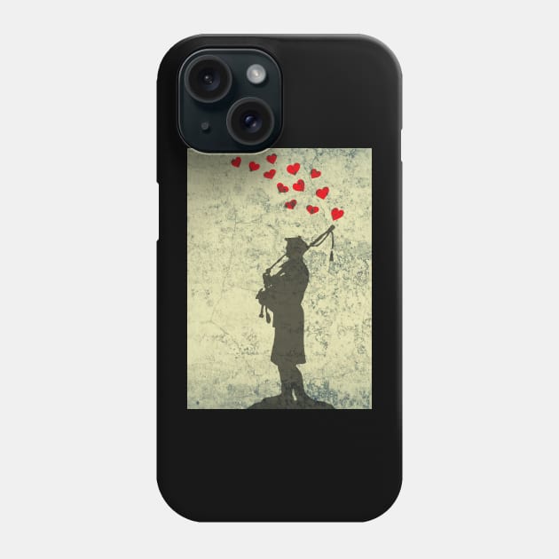 Scottish Piper Street Art Phone Case by TimeTravellers