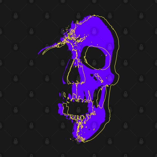 Neon Purple Skull by CJ Ramirez