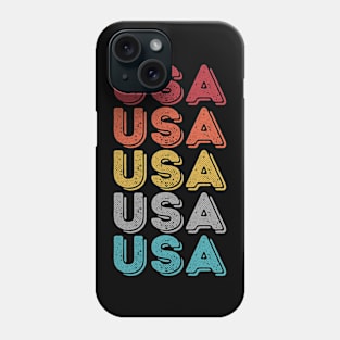 USA SPORT ATHLETIC 70S STYLE U.S.A INDEPENDENCE DAY 4TH JULY Phone Case