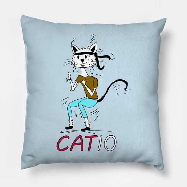 Funny cat - animals Pillow by denissmartin2020