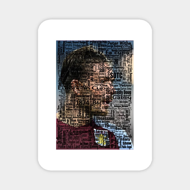 aston villa football club word history aston villa print jack grealish avfc utv vtid wall decor Magnet by madein1874