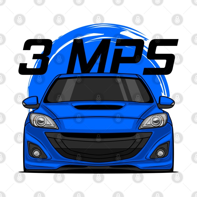 Front Blue 3 MPS Mazdaspeed3 JDM by GoldenTuners