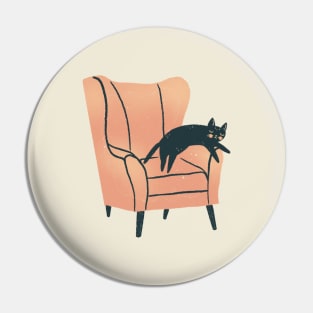 Cat Chilling On A Chair Pin