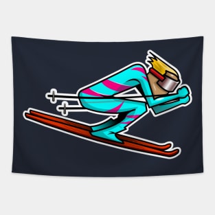 Skiing Tapestry