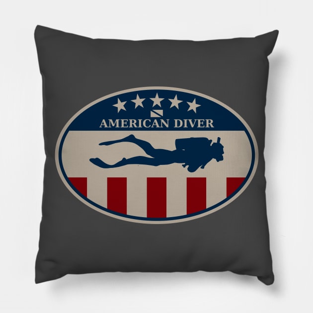 American Diver Pillow by TCP