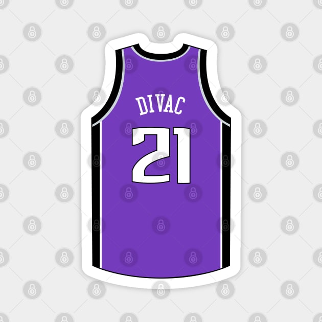 Vlade Divac Sacramento Jersey Qiangy Magnet by qiangdade