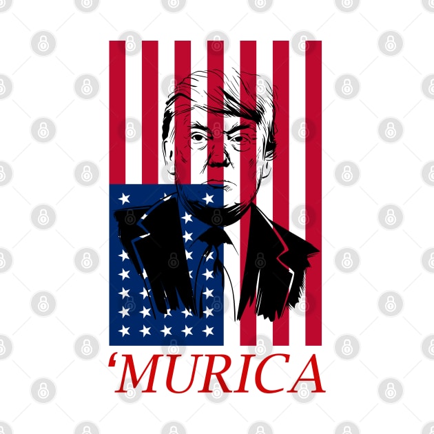 Donald Trump Murica 4th of July Patriotic American Party USA by Adolphred