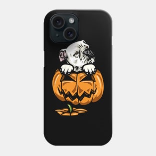 Halloween American Bulldog Pumpkin Phone Case