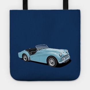 Triumph TR3 in light blue Tote