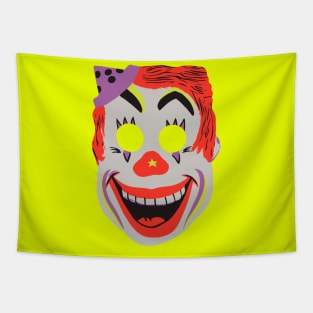 Vintage Halloween Clown Mask Tapestry