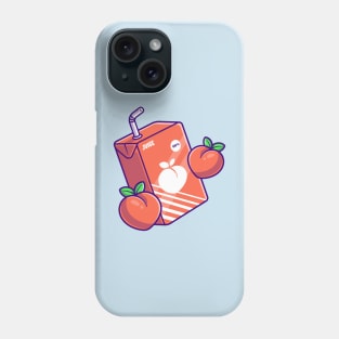 Peach Juice Box Cartoon Phone Case