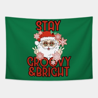 Stay Groovy and Bright Christmas Tapestry